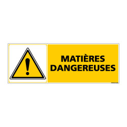 Panneau de Signalisation MATIERES DANGEREUSES (C1018)