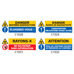 Signalisation produits dangereux risque ionisant