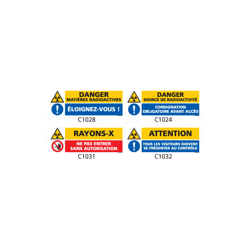 Signalisation produits dangereux risque ionisant