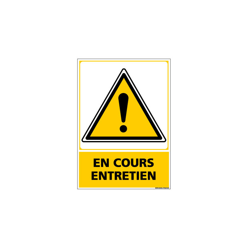 Panneau de Signalisation EN COURS ENTRETIEN (C1050)