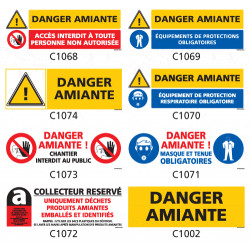 Panneau Signalisation produits dangereux Amiante