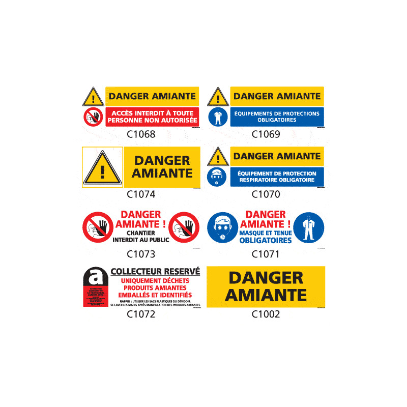 Panneau Signalisation produits dangereux Amiante