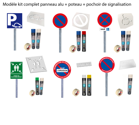 kit-panneau-alu-poteau-pochoir-de-signalisation-divers