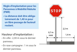 hauteur implantation panneau routier