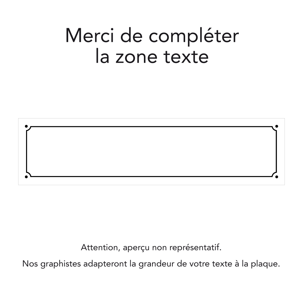 PLAQUE GRAVEE POUR BOITE AUX LETTRE A PERSONNALISER (BAL0009) AVEC